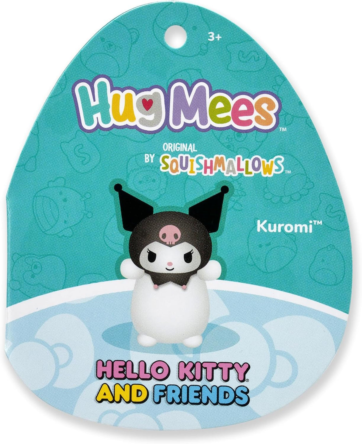 Peluche Sanrio Kuromi HugMees 10 Ultrasuave Oficial Jazwares
