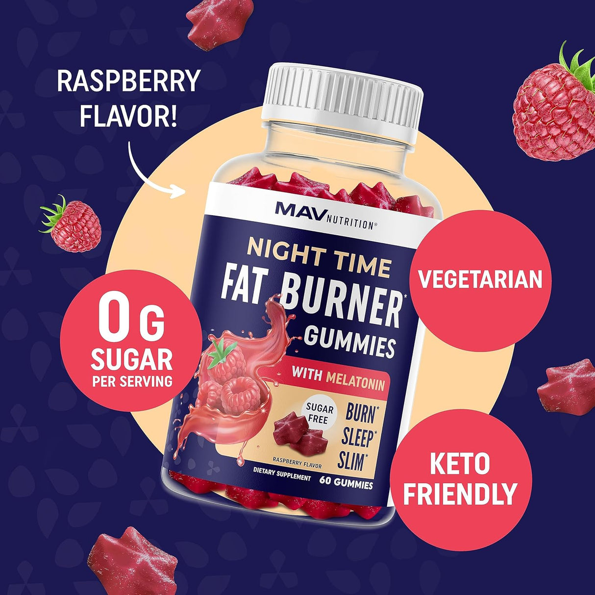 Suplementos quemadoras de grasa nocturnas sin azúcar