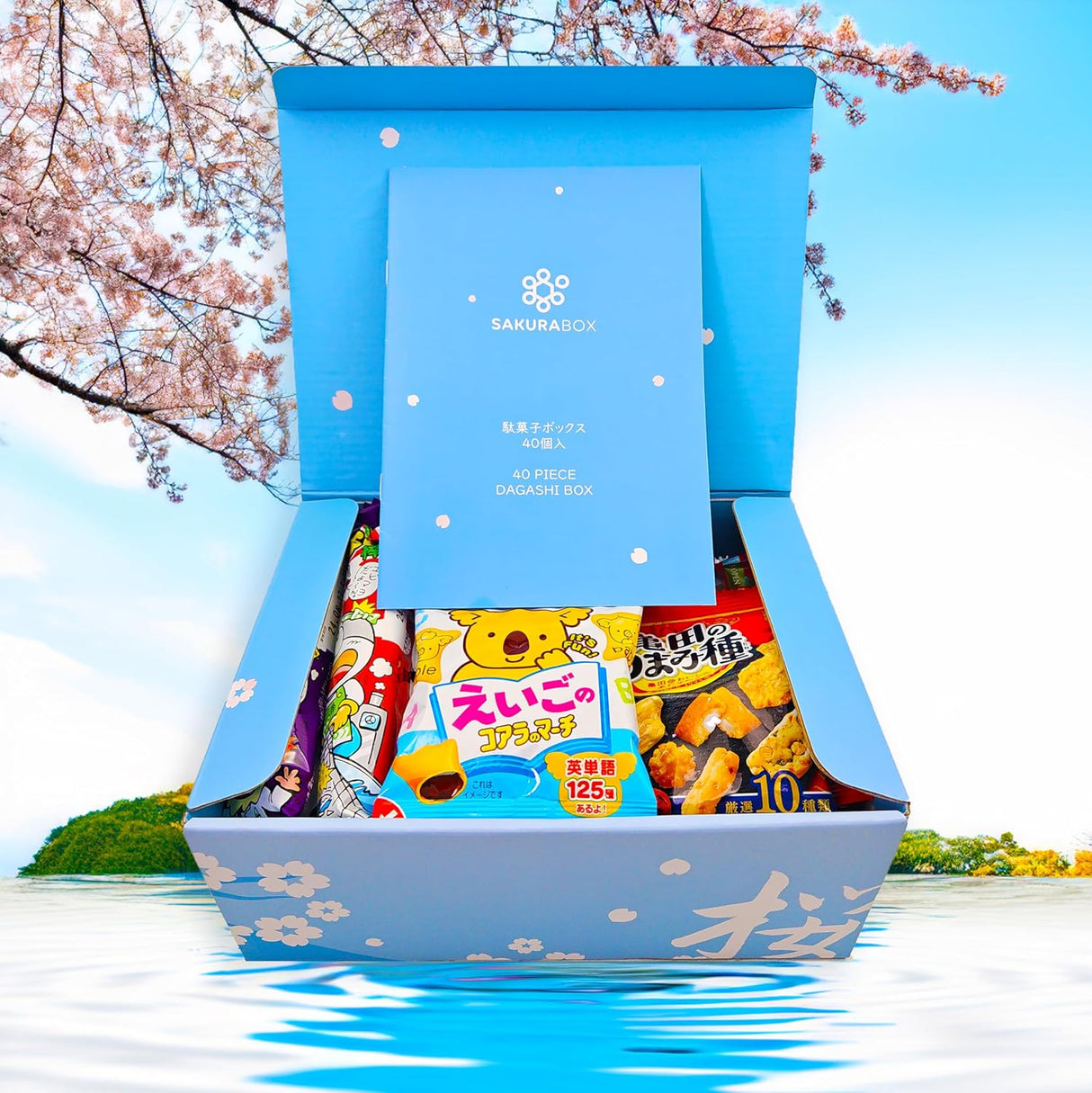 Caja de Dulces y Snacks Japoneses Sakura Box 40 Piezas Dagashi