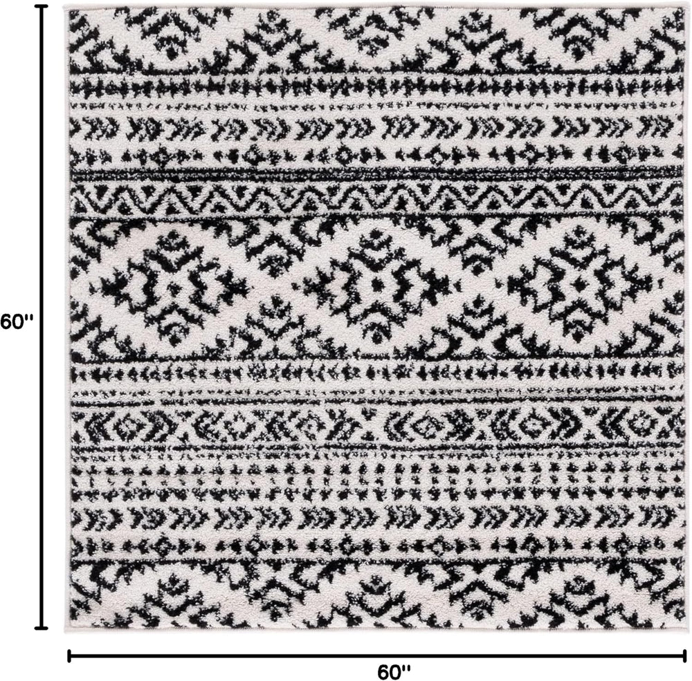 Alfombra cuadrada tribal no deshilachada TUL272B