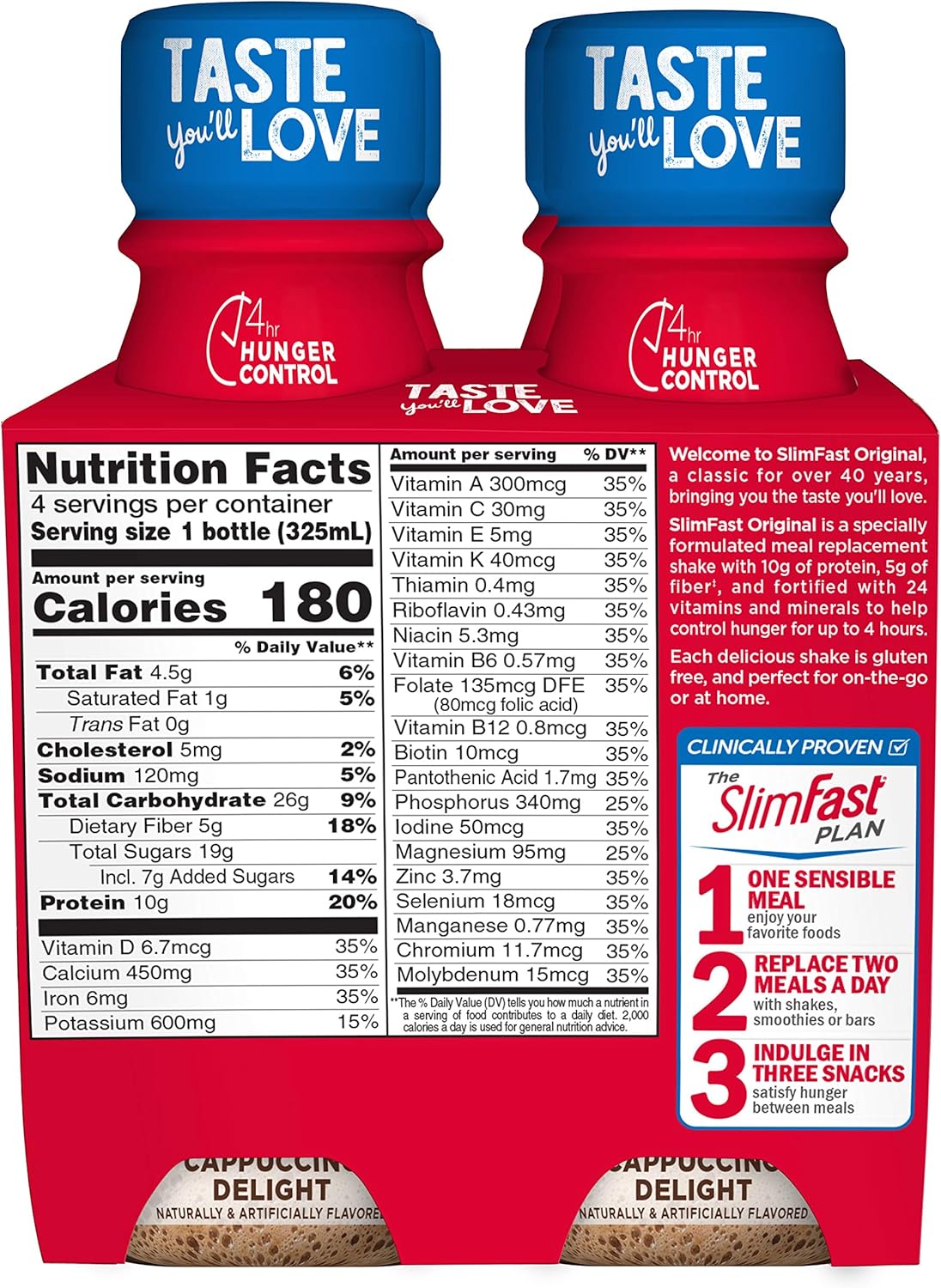 Suplementos Alimenticios Batido de reemplazo de comidas 4und