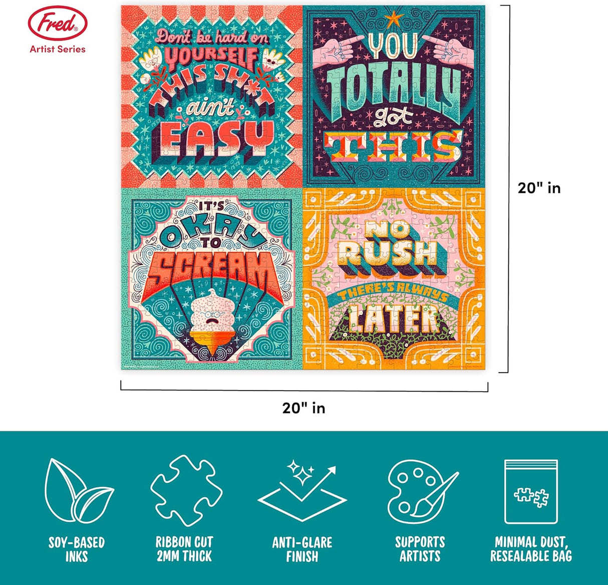 Rompecabezas 500 piezas Genuine Fred con lecciones de vida