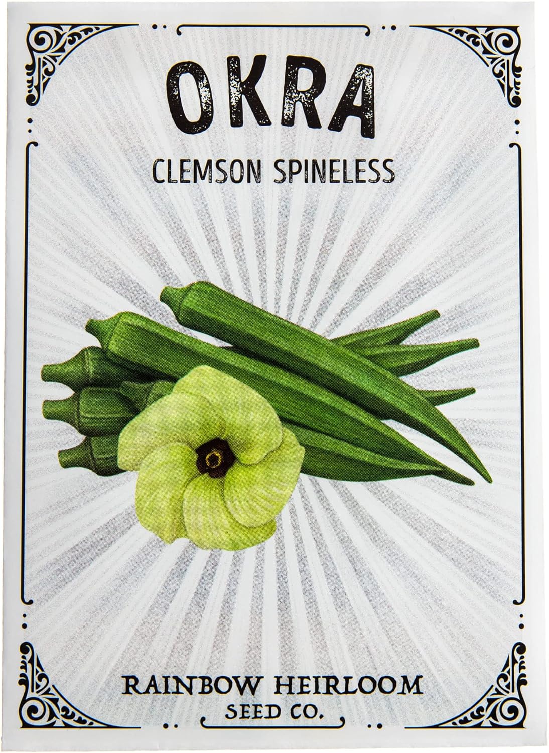 Semillas de Okra para Plantar | Rainbow Heirloom | No GMO, Heirloom