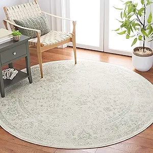 Alfombra Redonda Oriental Distressed para Áreas de Tráfico (ADR109V)