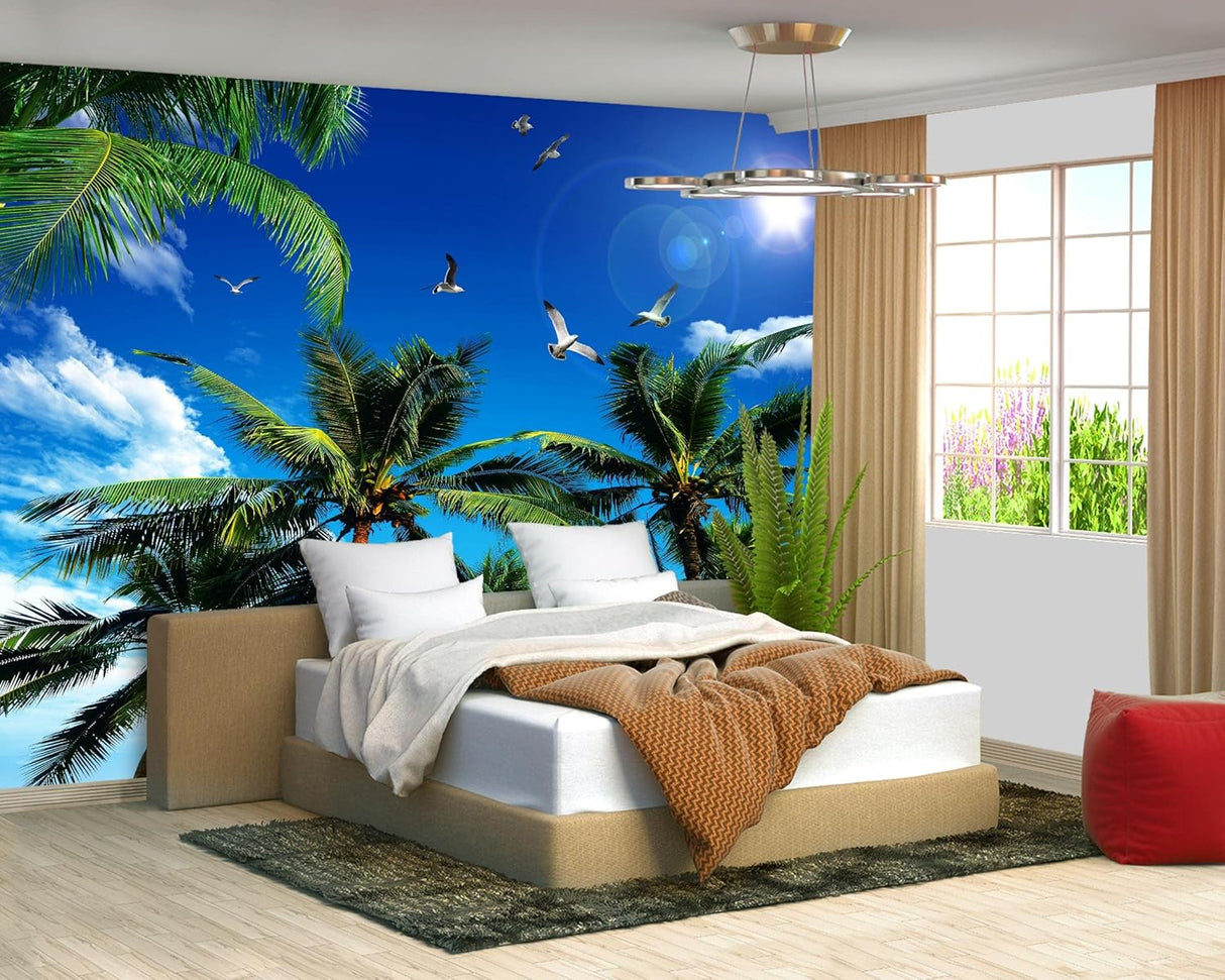 Mural de Palmera Fightal para Salón y Dormitorio 151 x 105