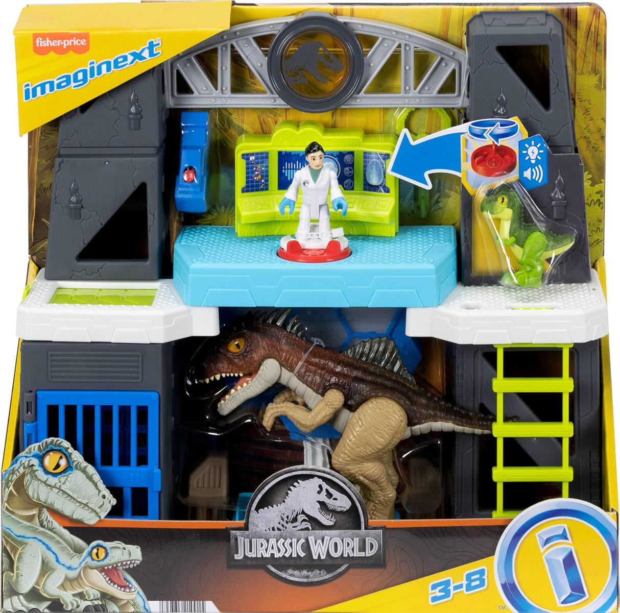 Juguete Dino Imaginext Jurassic World con luces y sonidos
