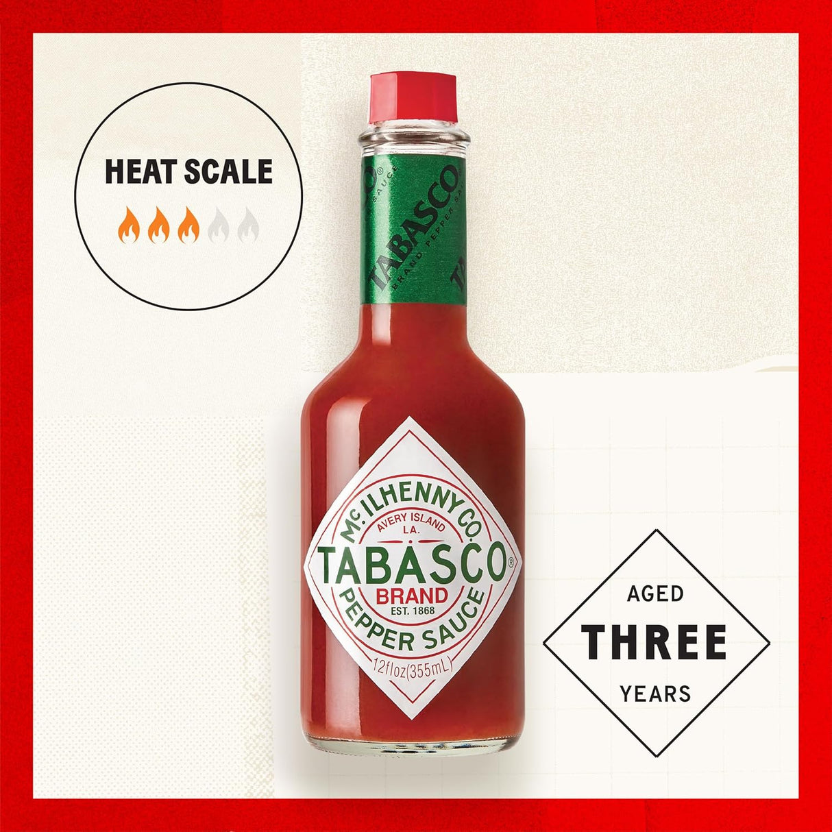 Salsa Picante TABASCO Original, Sabor Clásico, 12 Fl Oz