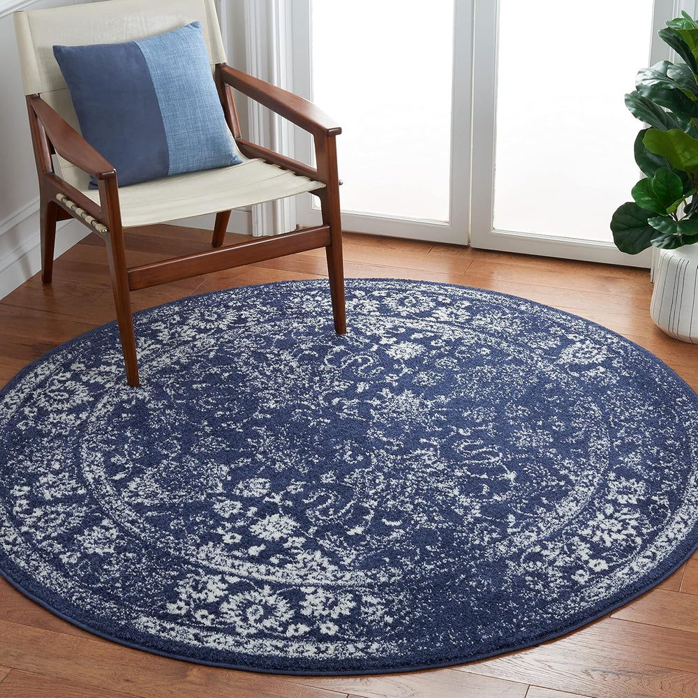 Alfombra Circular Oriental Distressed, Fácil Cuidado, ADR109N-10R