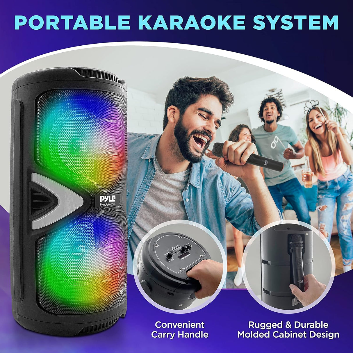 Altavoz Bluetooth PA portátil PYLE-PRO PPHP2818B