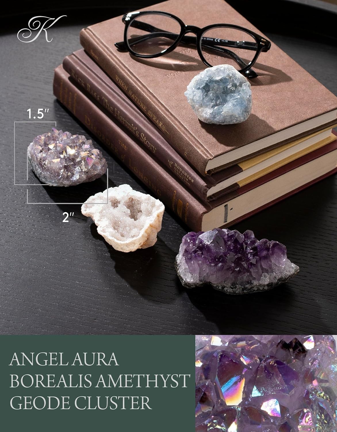 KALIFANO Angel Aura - Geoda de amatista – Cristal amatista