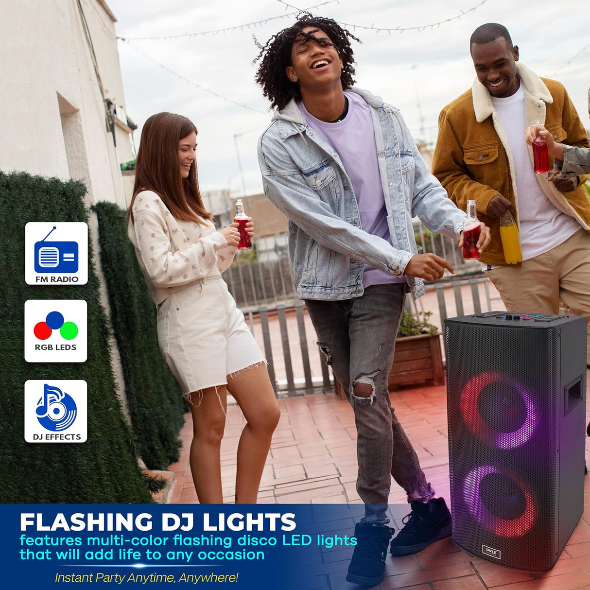 Parlante Portátil o altavoz con Bluetooth PYLE-PRO PHP28DJT