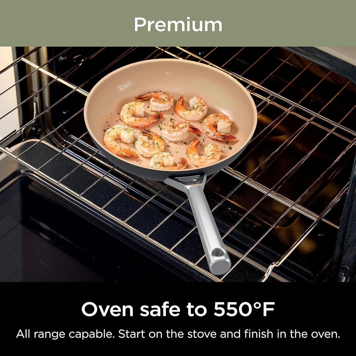 Juego de Ollas y Sartenes Ninja, Cerámica Antiadherente, CW99009