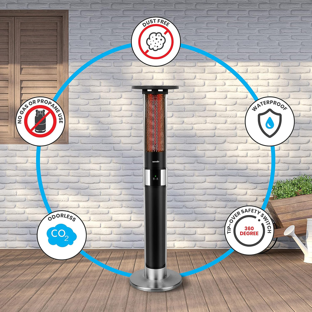 Calentador de espacio eléctrico SereneLife SLOHT44