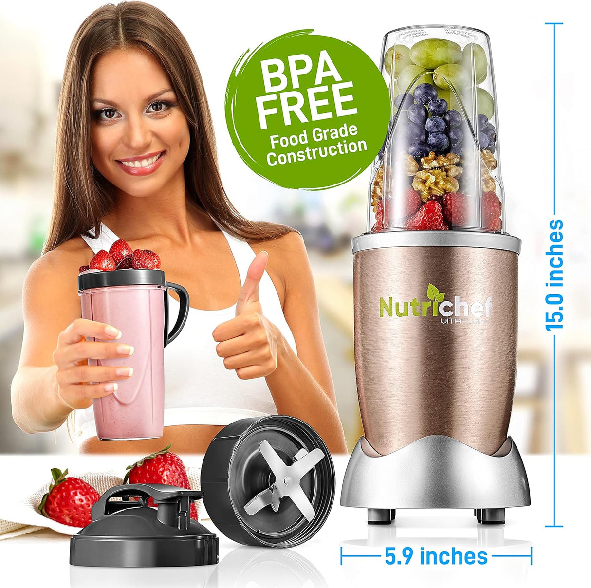 Licuadoras eléctrica de 900 NutriChef NCBL90