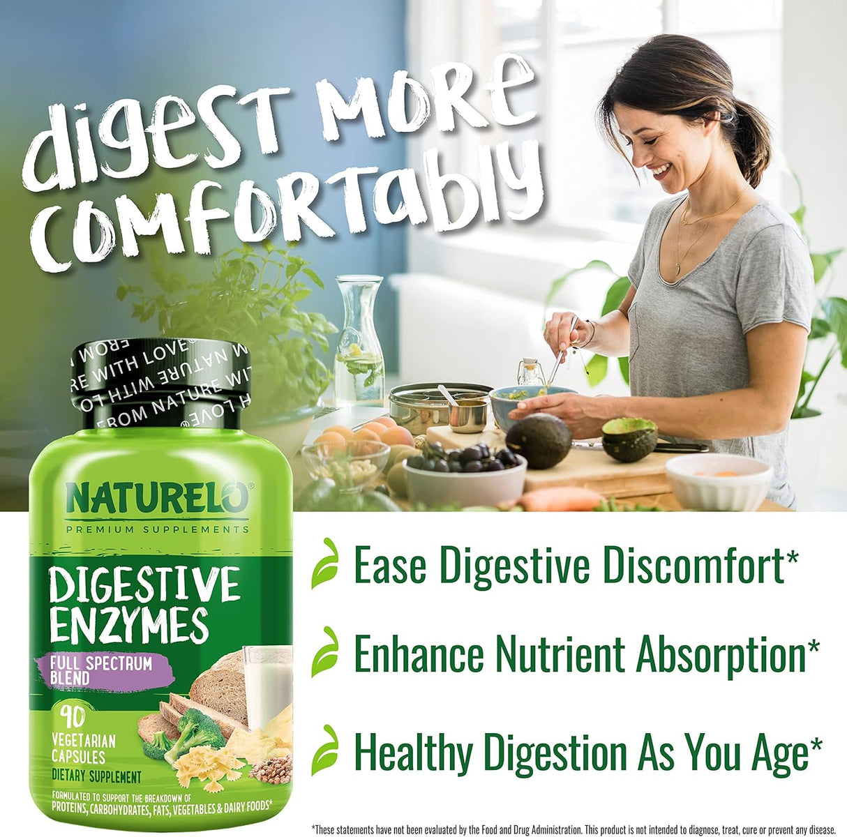 Suplemento Enzimas digestivas 15 enzimas más jengibre 90 und