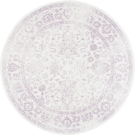 Alfombra Área Redonda 4' - Diseño Oriental Distinguido (ADR109U)