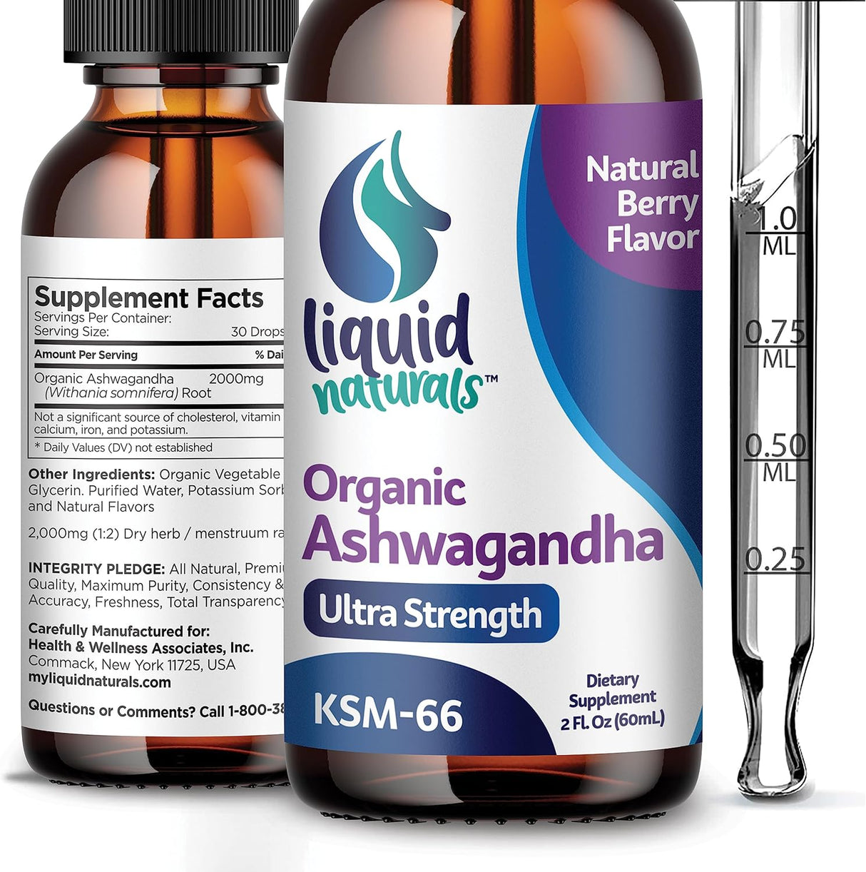 Gotas de Ashwagandha 2000mg - KSM-66 - Salud y Rendimiento