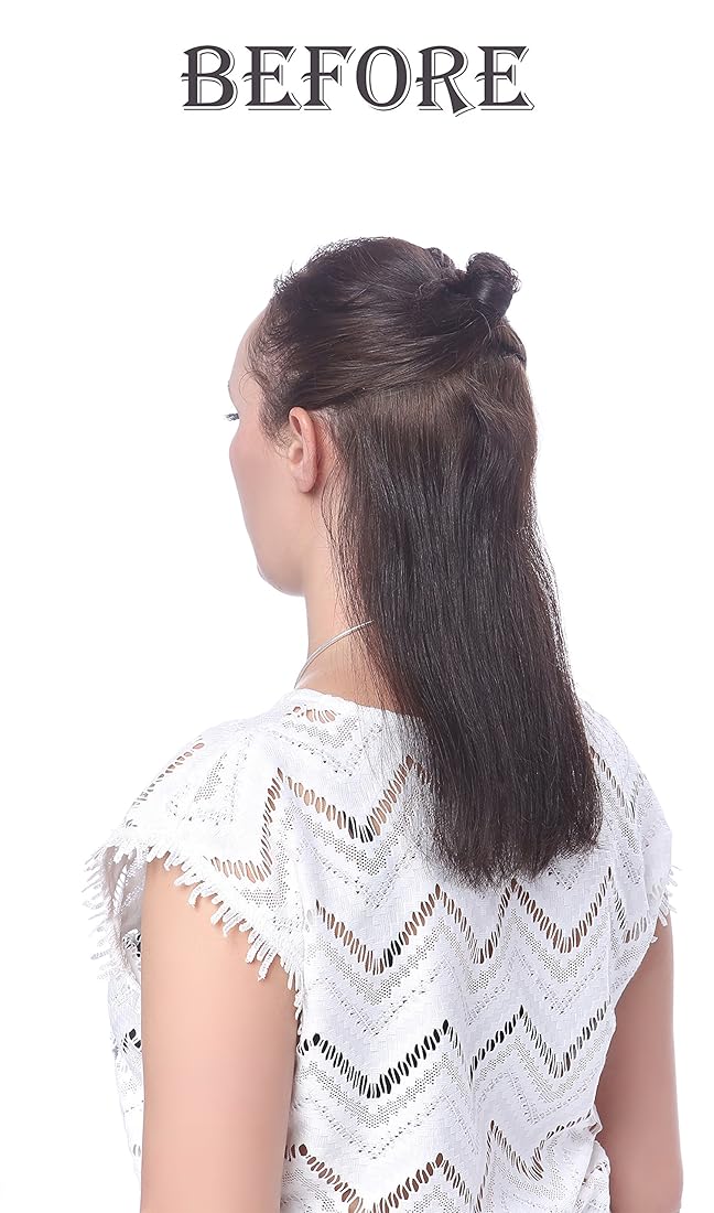 Fibra sintética Natural Textured Curly Ponytail Clip