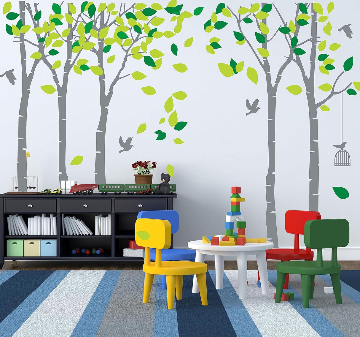 Pegatina de árbol gigante para pared, decorativa, 103.9x70.9