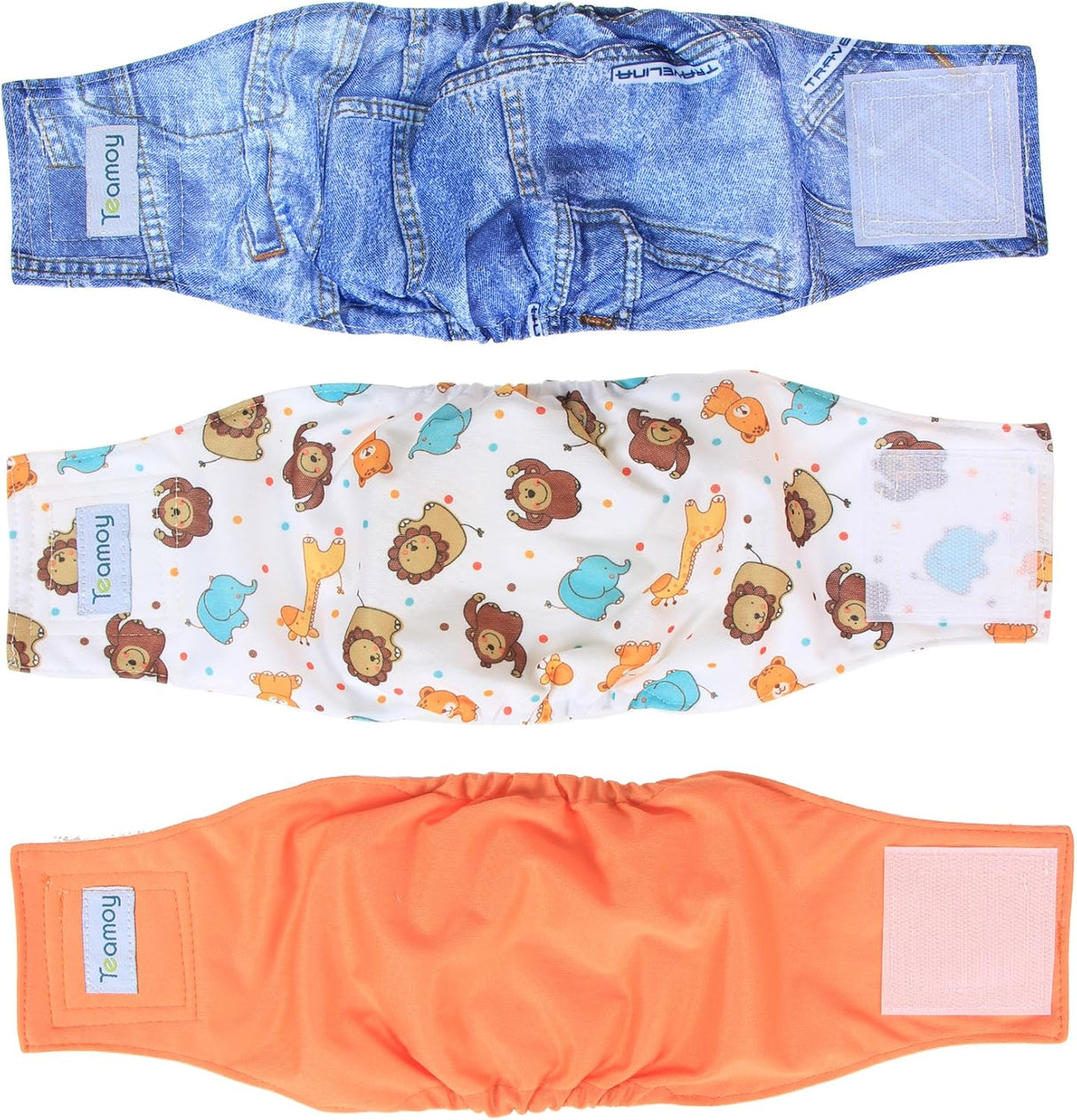 Pañales envolventes reusables para perros machos Teamoy