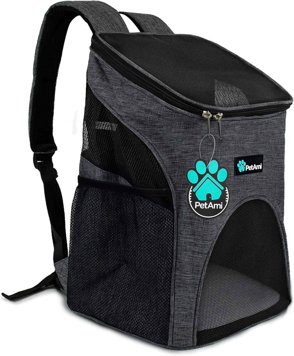 Mochila de transporte para gatos soporte de hebilla negro