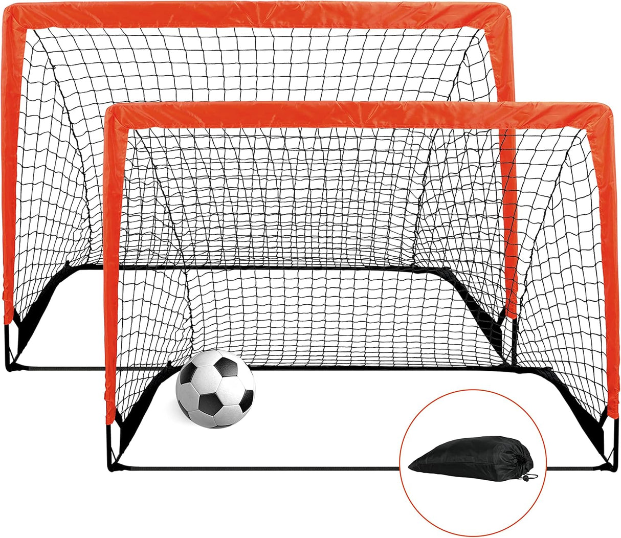 2 kits de portearías de futbol portatiles para niños