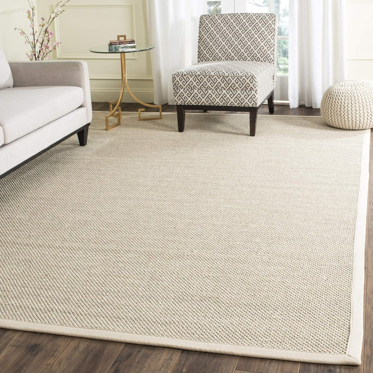 Alfombra de fibra natural, fácil cuidado, diseño de sisal, NF143E