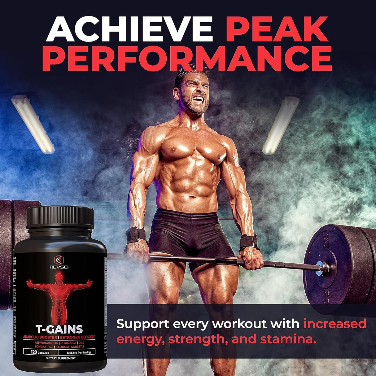 Suplemento Anabólico Total GAINS, Crecimiento Muscular 120