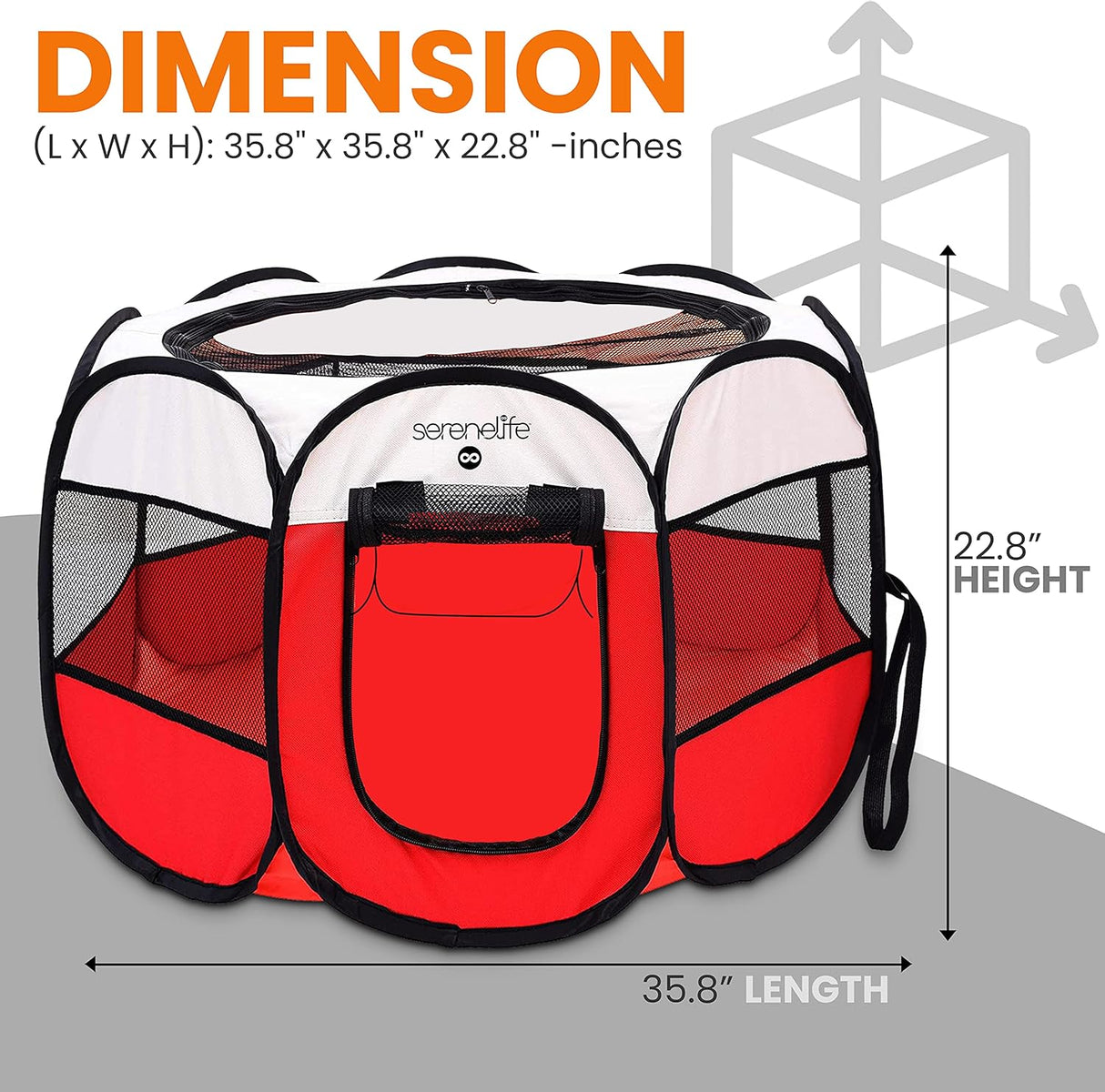 Casa para Perros plegable portátil SERENELIFE SLPTMLR109