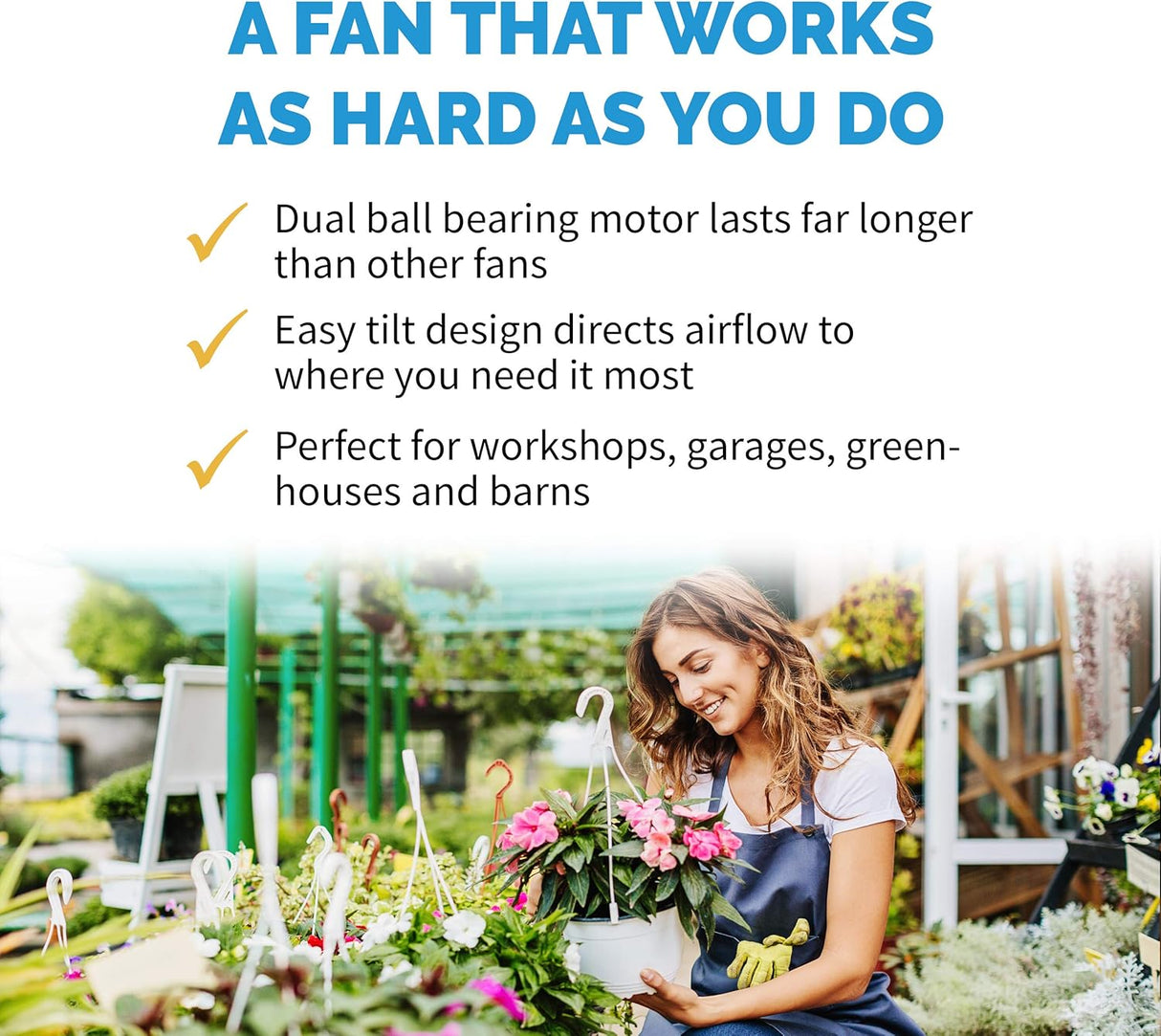 Ventilador de exterior NewAir 18 2 en 1, 3 velocidades, 4012 CFM