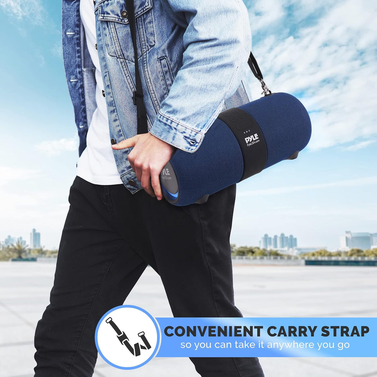 Parlantes Portátiles Bluetooth PYLE-HOME PSBWP9BL