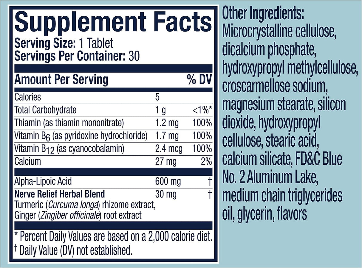 Suplementos Alimenticios Alivio nervioso para dolores