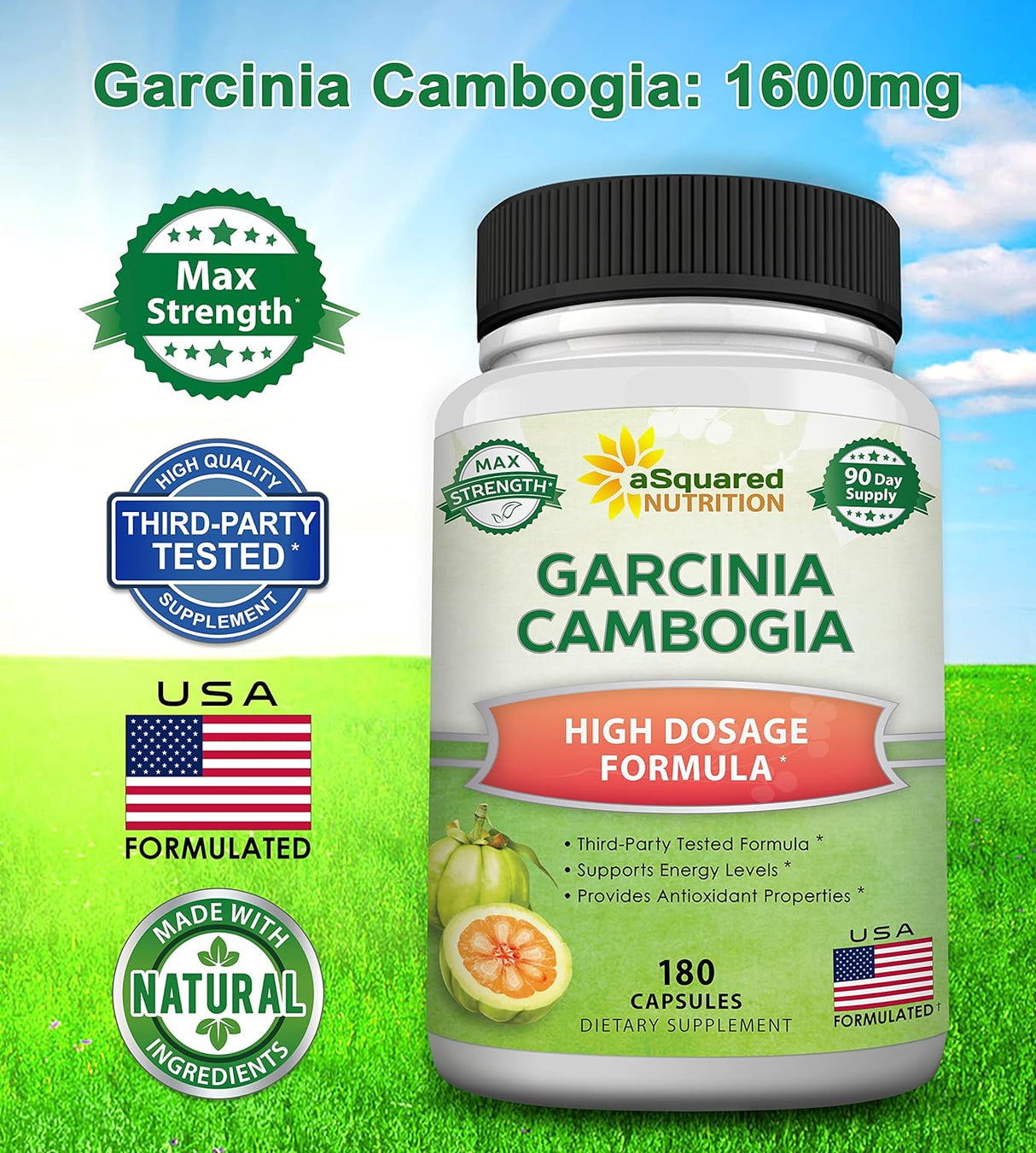 Suplemento Nutrition Garcinia Cambogia 1600 mg-180 cápsulas