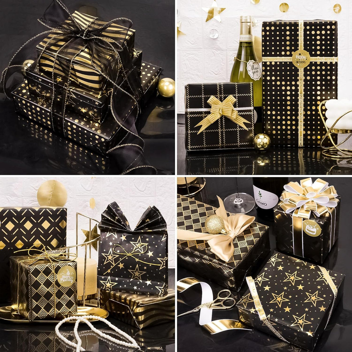 Papel de Regalo Larcenciel, 6 Hojas con Etiquetas y Stickers