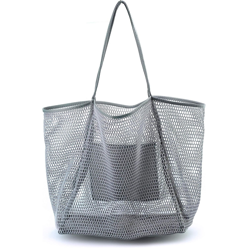 Bolsa de hombro para la playa Gris
