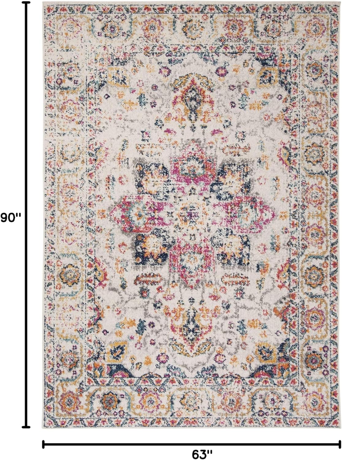 Alfombra de área, diseño medallón copo de nieve, MAD603R