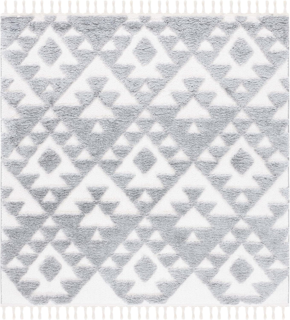 Alfombra cuadrada de pelaje marroquí, diseño contemporáneo, MTS688G-7SQ