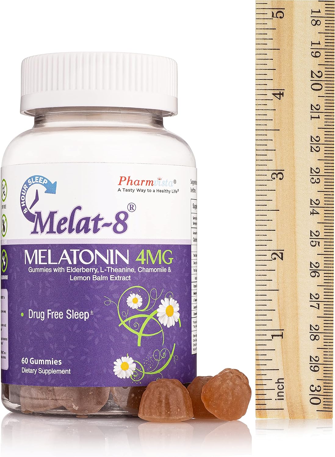 Gomitas para apoyo al sueño 4 mg, saúco, teanina, manzanilla