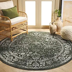 Alfombra Circular Oriental Distressed, Fácil Cuidado, ADR109Y