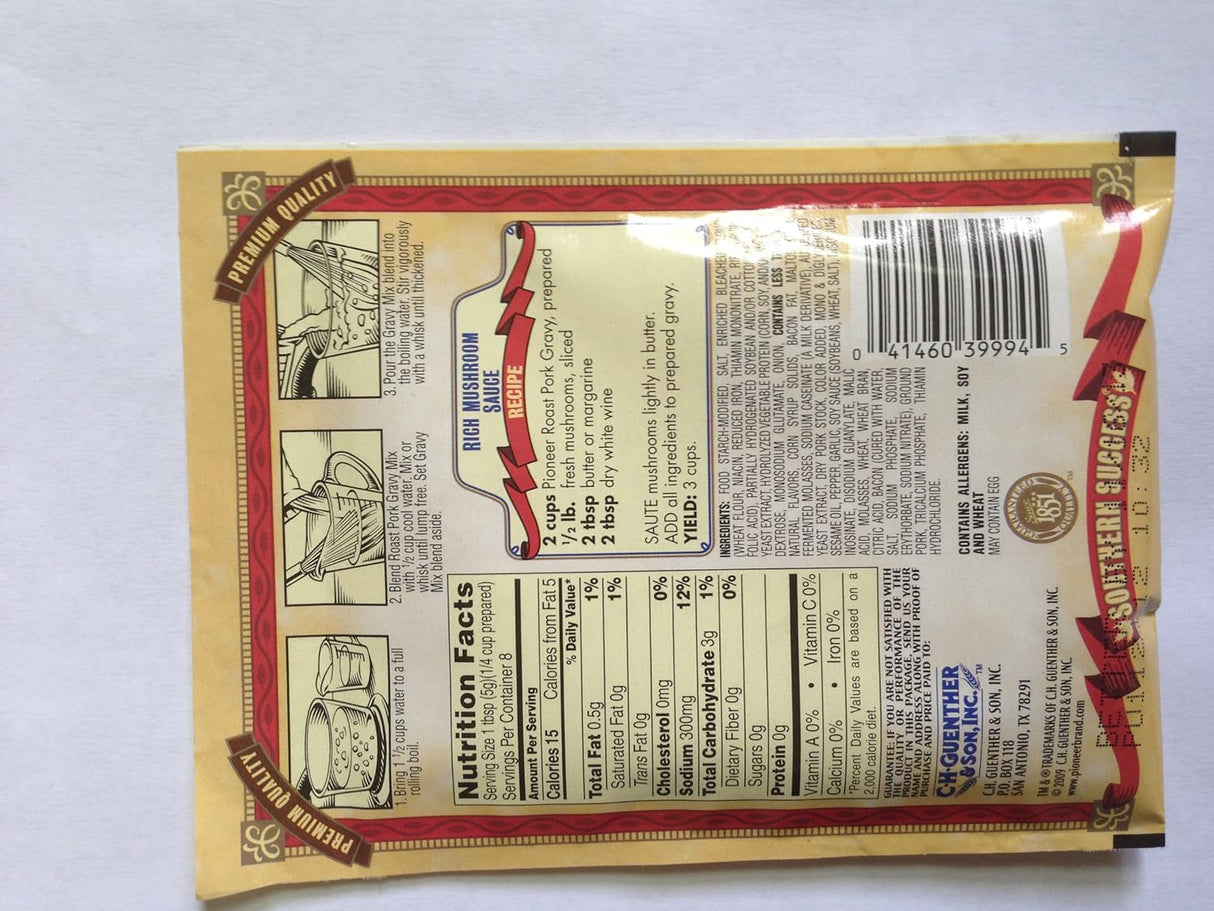 Pioneer La mezcla de salsa de cerdo asado de marca hace 2 tazas de calidad premium