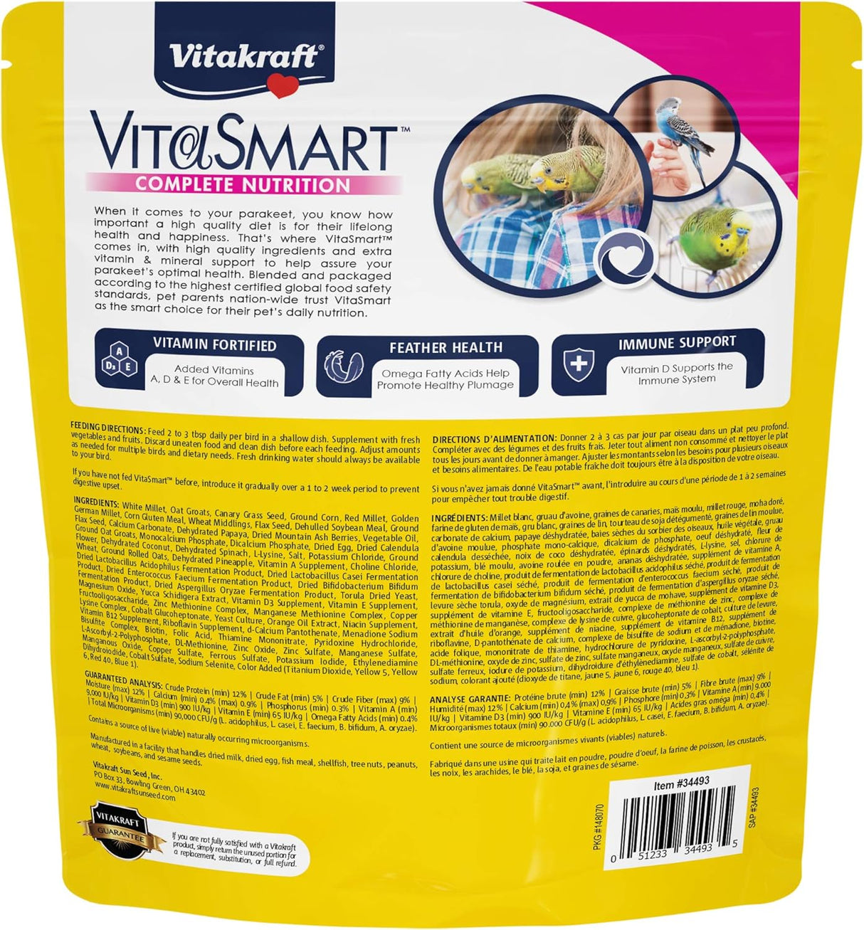 Vitakraft fortificado con vitaminas,2 libras (paquete de 1)