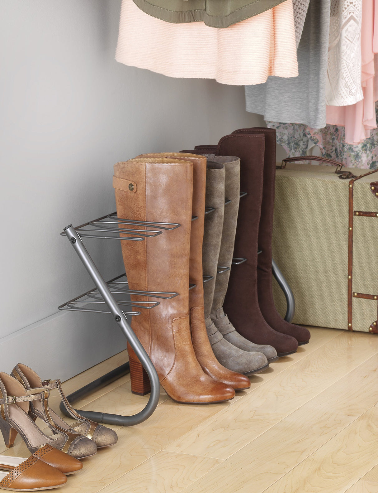 Organizador de botas de 4 pares Whitmor Gunmetal