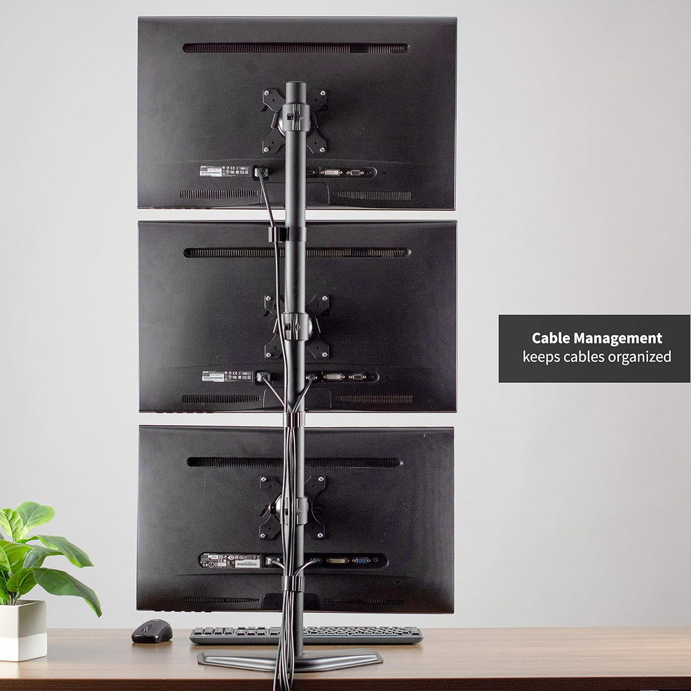 Soporte de Monitor Triple VIVO Ajustable para 3 Pantallas STAND-V003D