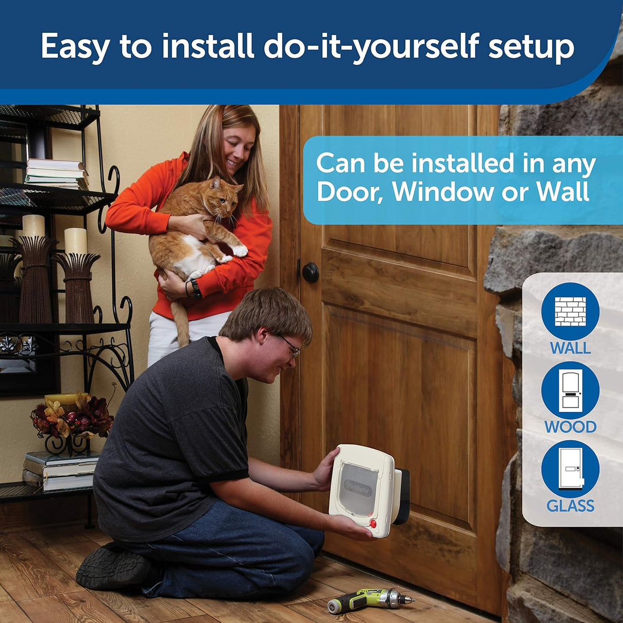 Solapa magnética de lujo para gatos entrada selectiva