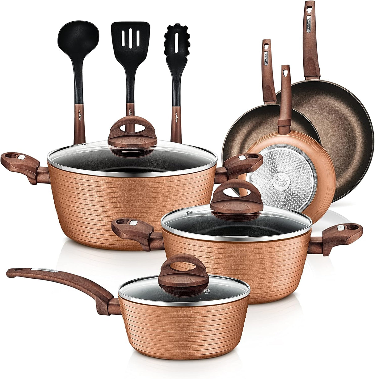 Juegos de Ollas de cocina elegantes NUTRICHEF NCCW12BRW.5