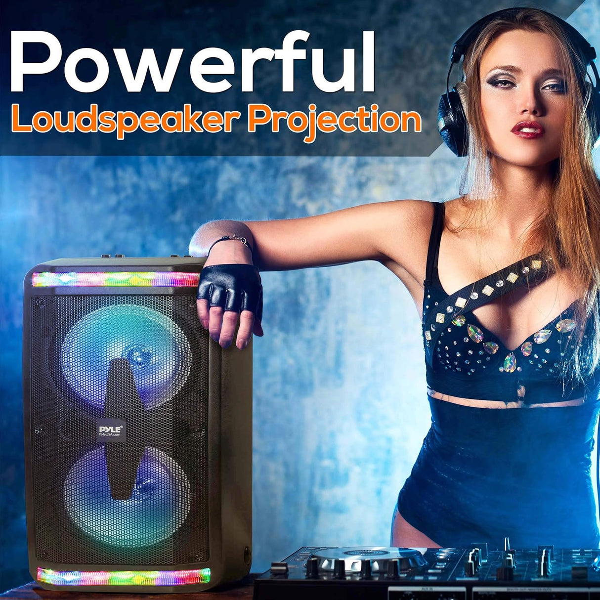 Parlante con Bluetooth sistema de micrófono 500W PPHP266B.5