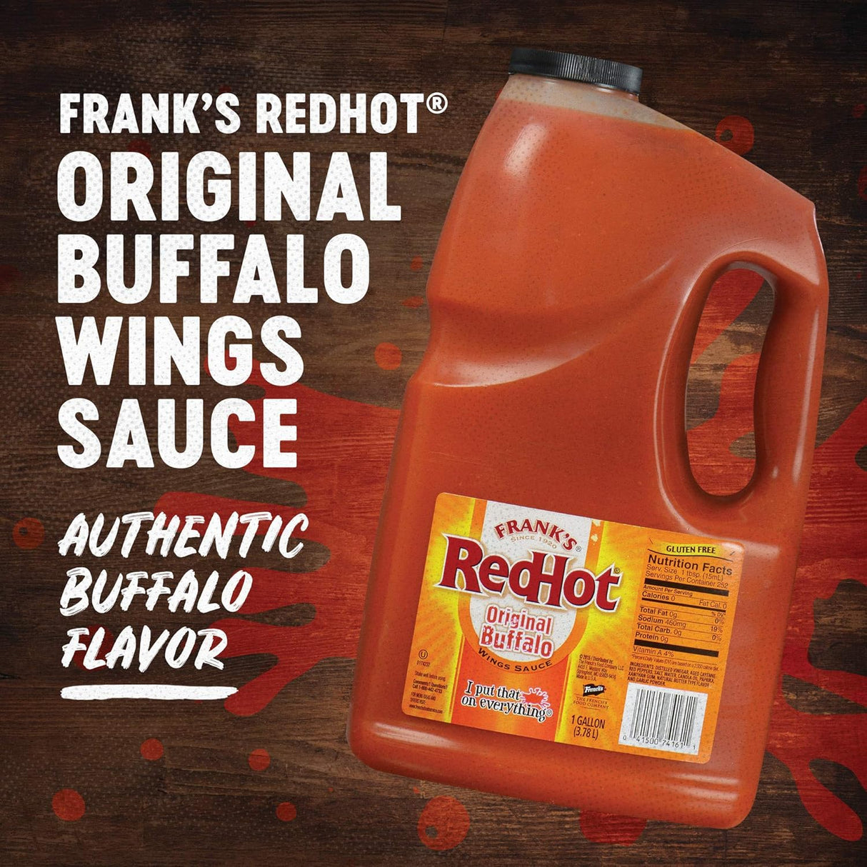 Frank's Red Hot Buffalo Wings salsa, 128 onzas