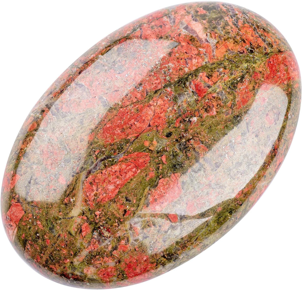 Piedra de Palma Unakita - Ovalada Pulida para Relajación