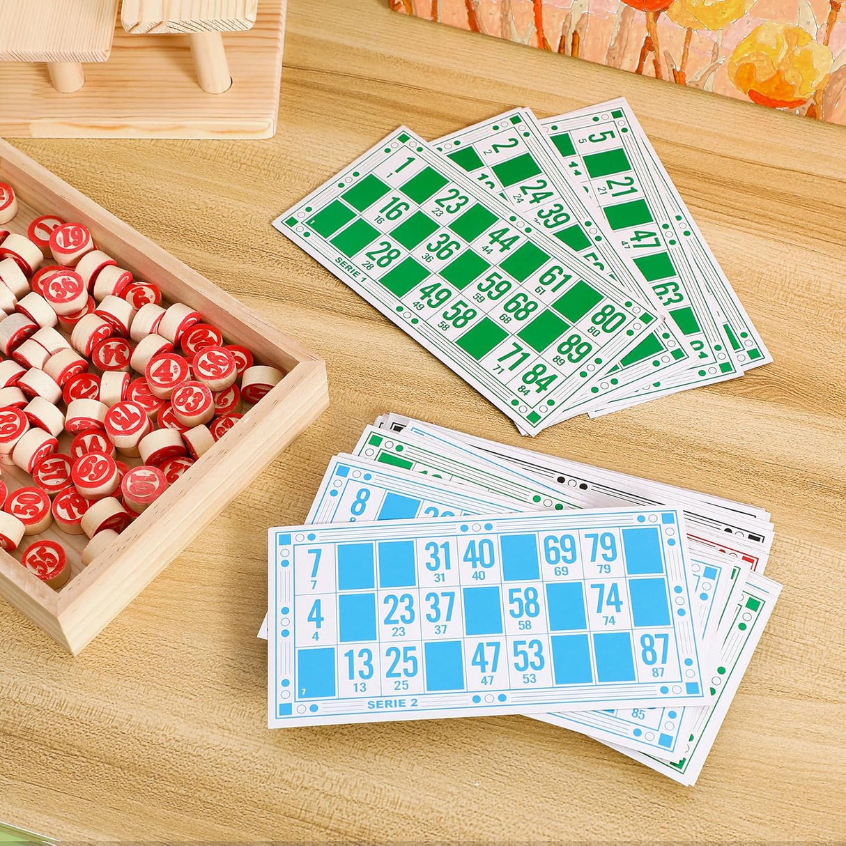 Juego de Lotería Rusa, Set de Cartas y Fichas para 15 Años