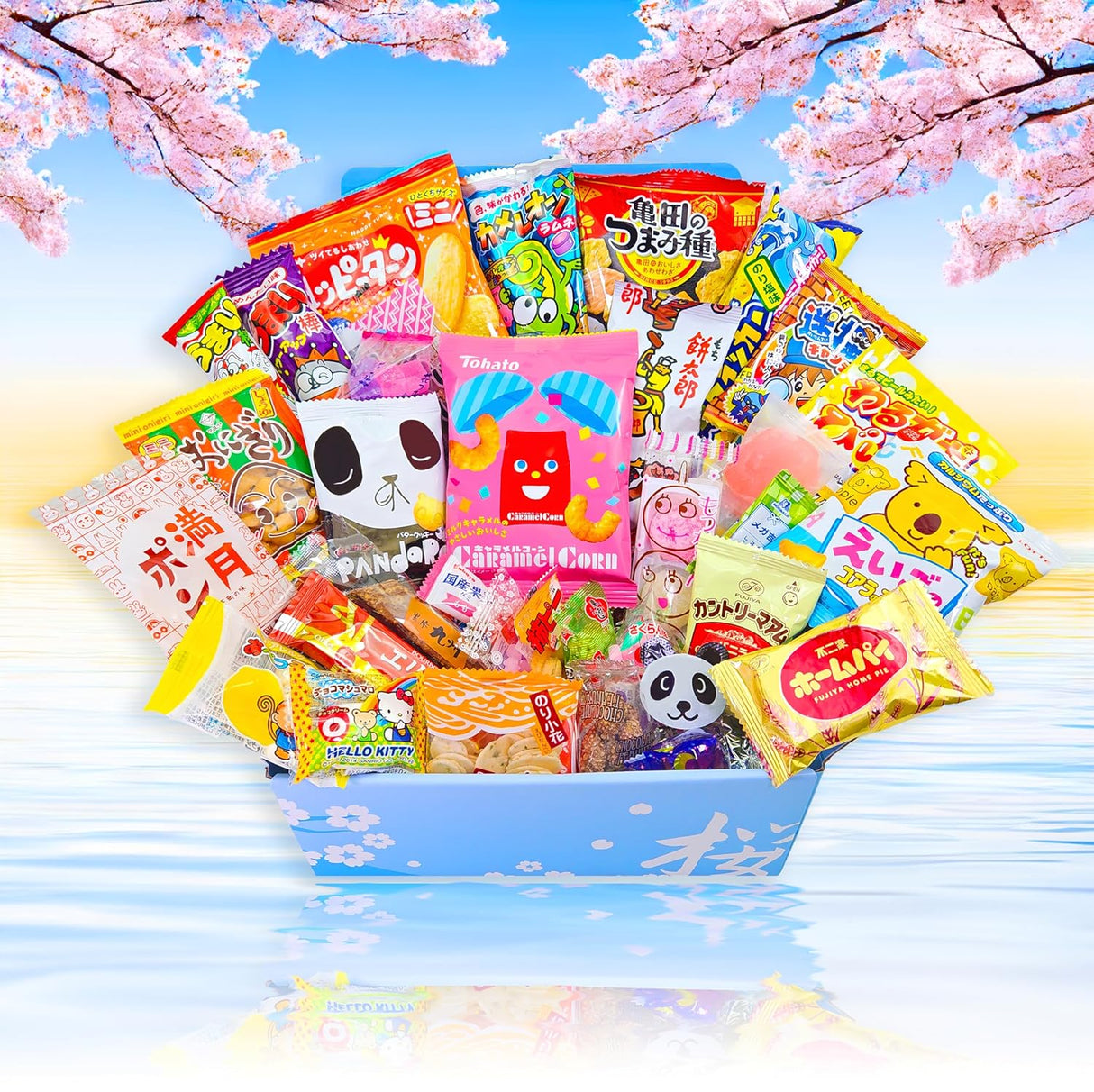 Caja de Dulces y Snacks Japoneses Sakura Box 40 Piezas Dagashi